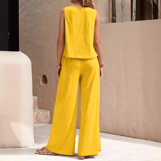 Nura™ – 2-delt Loungewear Sæt i Ensfarvet Design
