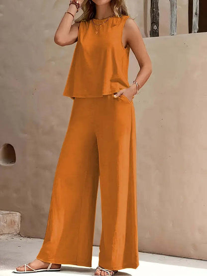 Nura™ – 2-delt Loungewear Sæt i Ensfarvet Design