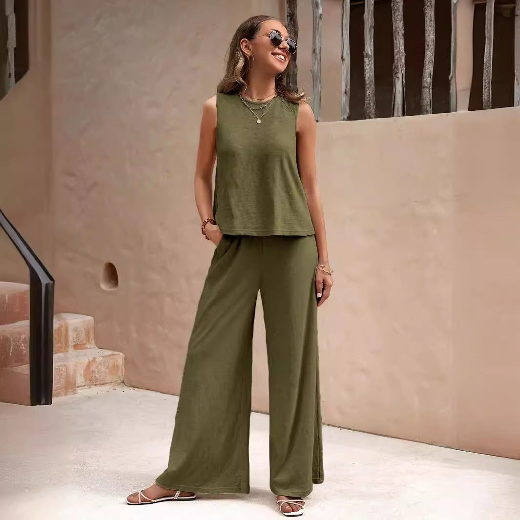 Nura™ – 2-delt Loungewear Sæt i Ensfarvet Design