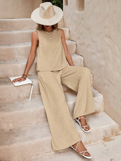 Nura™ – 2-delt Loungewear Sæt i Ensfarvet Design